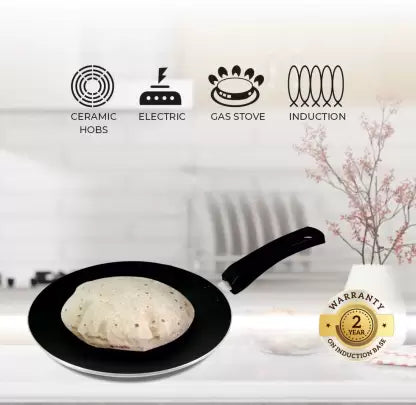 Baltra Induction Base Non-Stick Dosa Tawa 25 CM BTN-235 Tawa 25 cm diameter  (Aluminium, Non-stick, Induction Bottom) Baltra Induction Base Non-Stick Dosa Tawa 25 CM BTN-235 Tawa 25 cm diameter  (Aluminium, Non-stick, Induction Bottom)